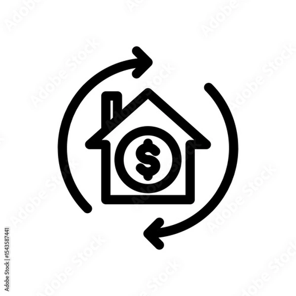 Fototapeta refinancing icon 