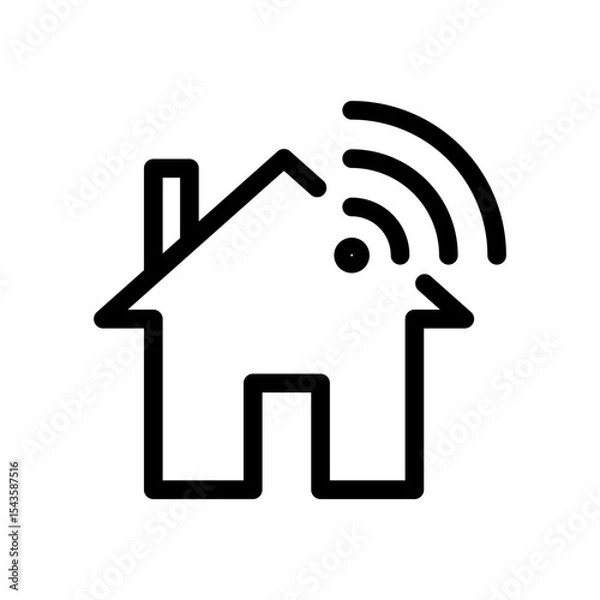 Fototapeta smart home icon 