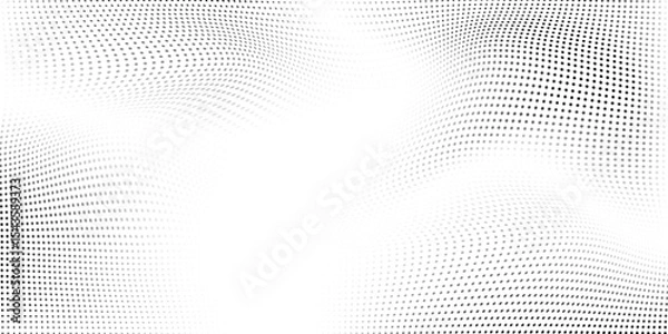 Fototapeta Dot halftone gradient texture. Vanishing polka dot background. Repeating dots gradation pattern background abstract