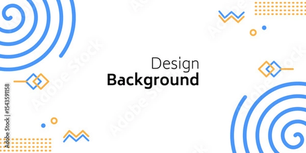 Fototapeta Vector illustration of background blue with various patterns such as circles, lines and abstract. Suitable for business, posters, promotions, products