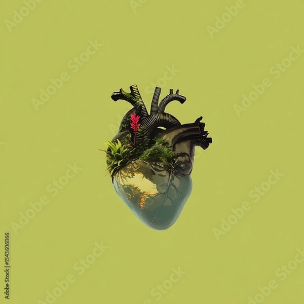 Obraz Heart with nature