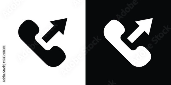 Obraz Call outgoing icon collection. line stroke icon. EPS 10