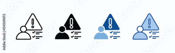 Obraz Risk Factors icon sheet multiple style collection isolated vector