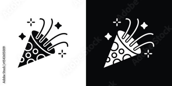 Fototapeta Confetti icon collection. line stroke icon. EPS 10