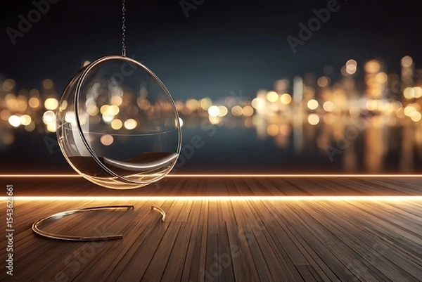 Fototapeta interior swing background swing hanging from the roof in different unique style and in different technological background 
