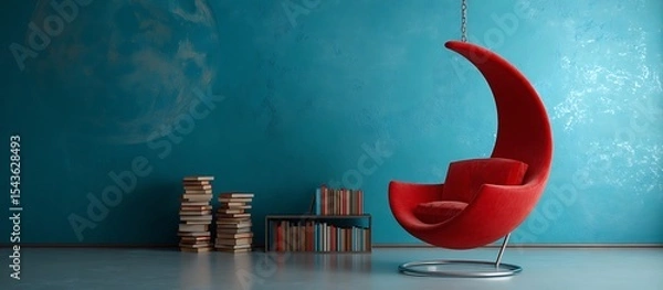 Fototapeta interior swing background swing hanging from the roof in different unique style and in different technological background 