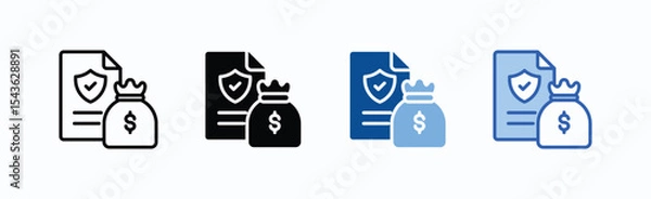 Obraz Claim icon sheet multiple style collection isolated vector