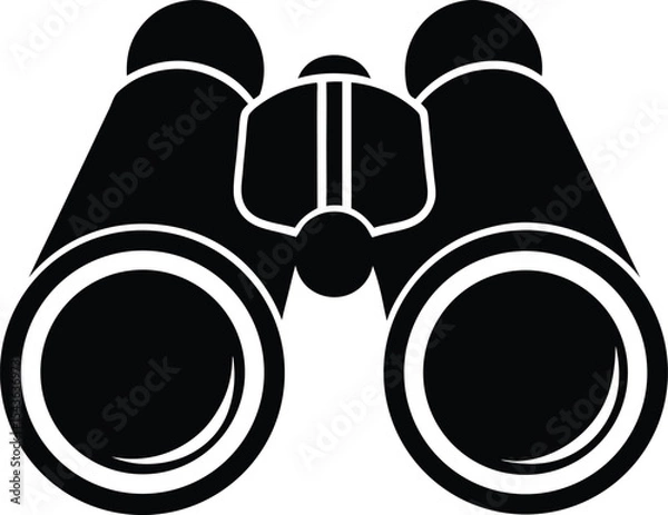 Fototapeta black binoculars vector illustration
