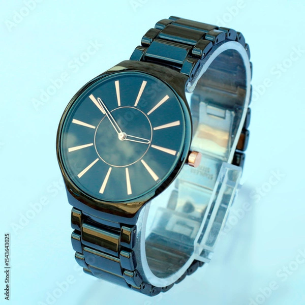 Obraz close up view of wrist watch