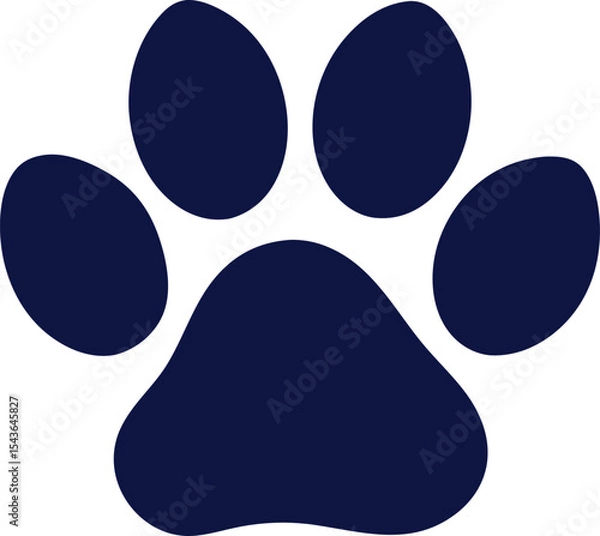 Obraz paw print icon on transparent background