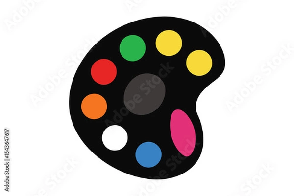 Fototapeta Painter palette icon vector on white background