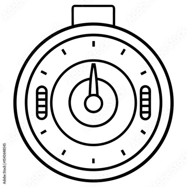 Fototapeta Plug-In Timer with Rotary Dial and Indicator – Vector Style Illustration