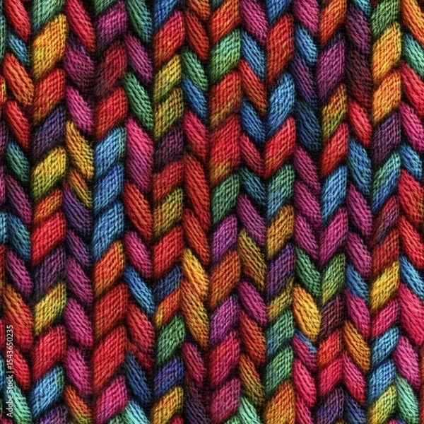 Obraz Seamless Zigzag Knit Fabric Pattern