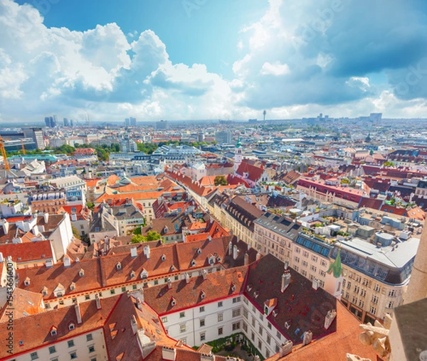 Fototapeta View from Saint Stephen Cathedral in Vienna