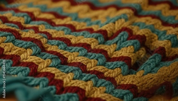 Obraz Weave Patterned Carpet With Appealing Texture Background

