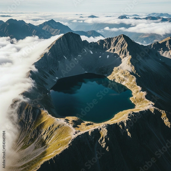 Obraz mountain lake in winter