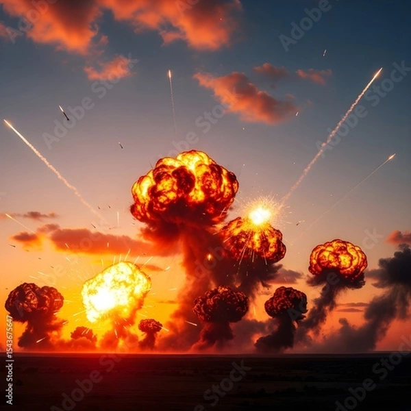 Obraz  Sunset Explosions
