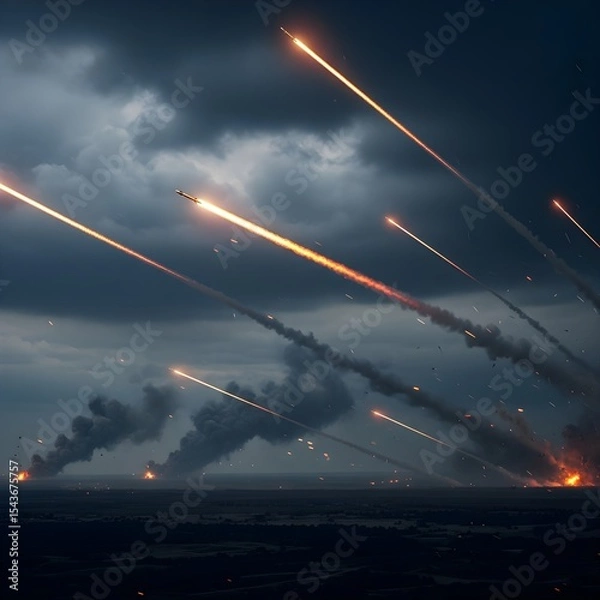 Obraz Stormy War Sky