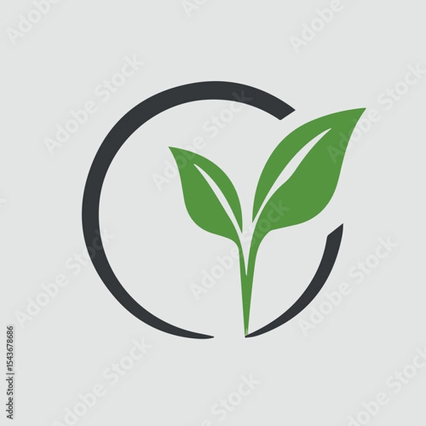 Obraz Recycling Environment Label With on White Background
