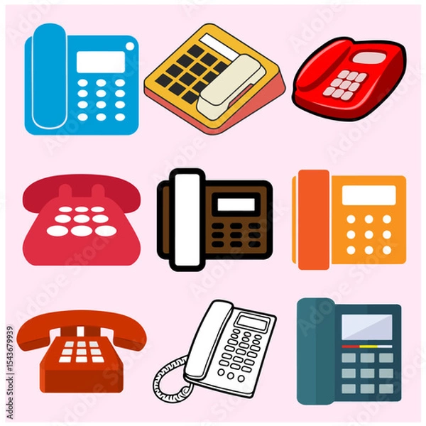Obraz Phone icon vector set 4