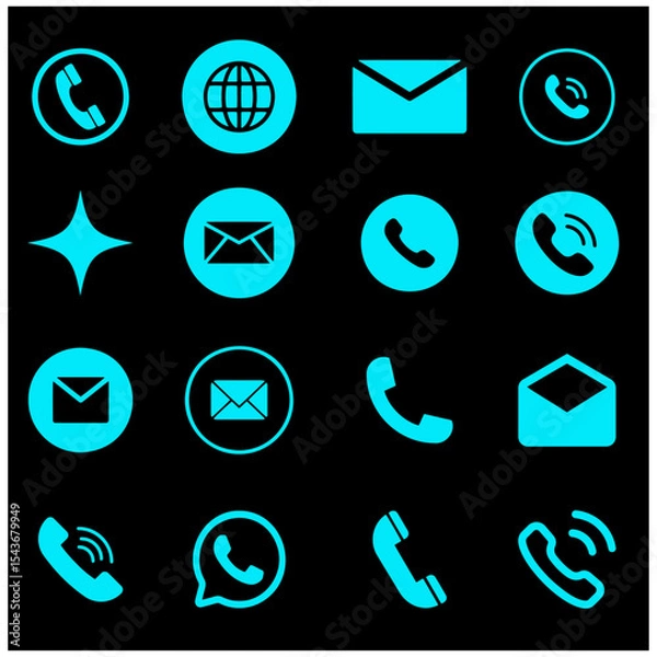 Fototapeta Phone icon vector set 1