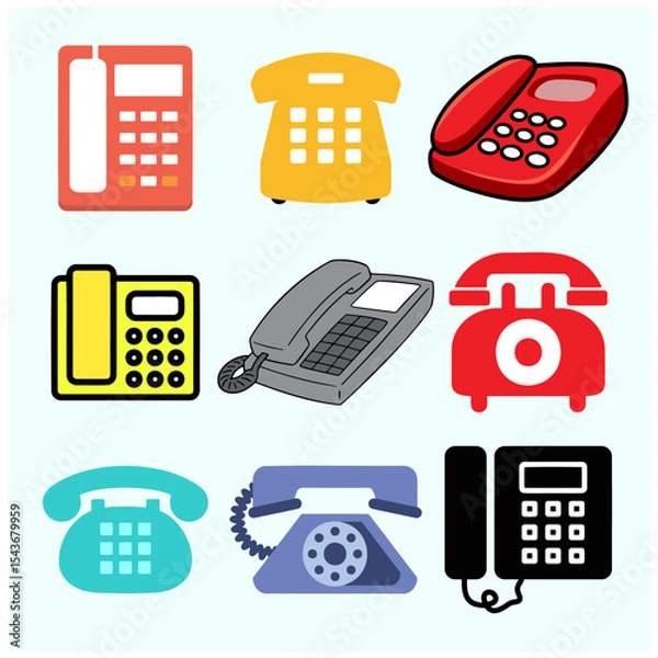Fototapeta Phone icon vector set 5