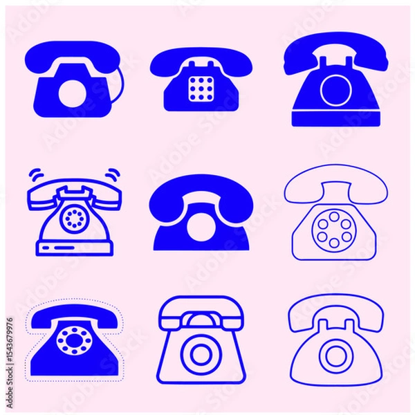 Fototapeta Phone icon vector set 3