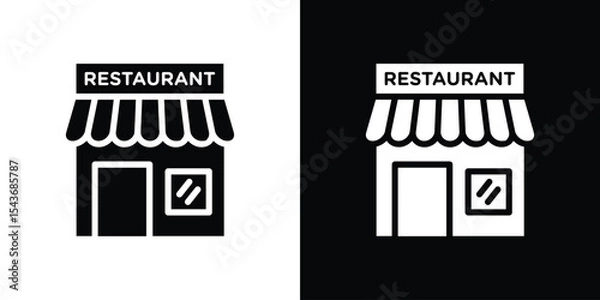 Fototapeta Restaurant icon collection. line stroke icon. EPS 10