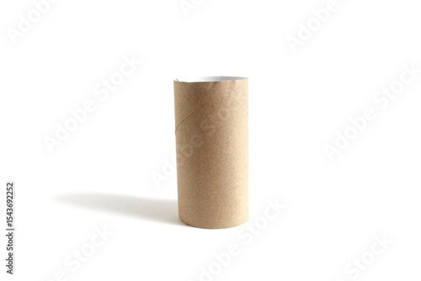 Obraz One toilet paper roll is on a white background.