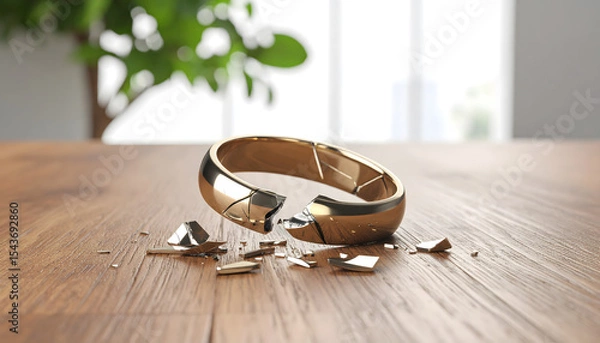 Fototapeta Broken Wedding Ring