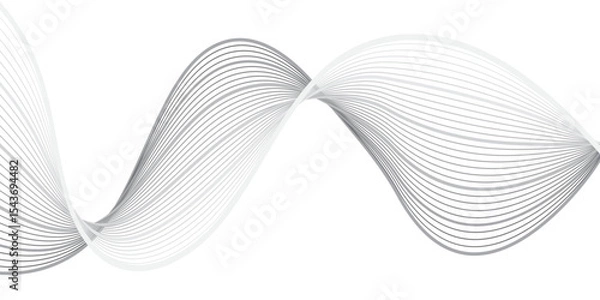 Fototapeta 
Seamless Wave Line Pattern Isolated on White Background –High-Resolution Abstract Vector Element Ideal for Use in Technology Branding, Artificial Intelligence Projects, and Scientific User Interfaces