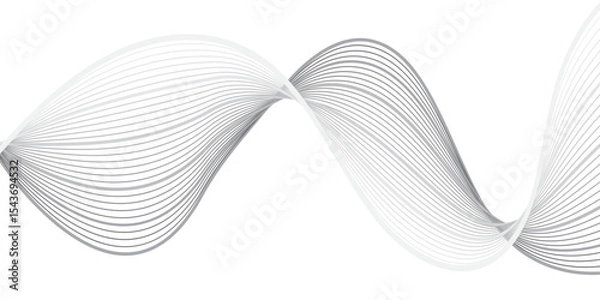 Fototapeta 
Seamless Wave Line Pattern Isolated on White Background –High-Resolution Abstract Vector Element Ideal for Use in Technology Branding, Artificial Intelligence Projects, and Scientific User Interfaces