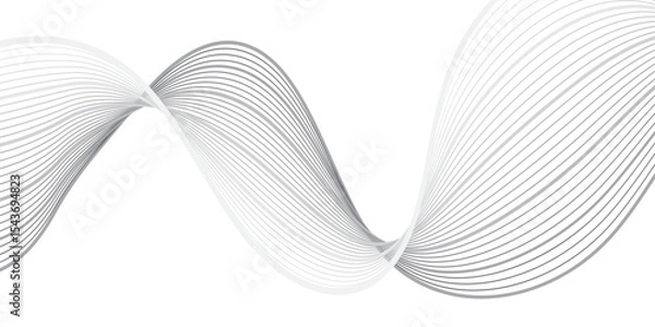 Fototapeta 
Seamless Wave Line Pattern Isolated on White Background –High-Resolution Abstract Vector Element Ideal for Use in Technology Branding, Artificial Intelligence Projects, and Scientific User Interfaces
