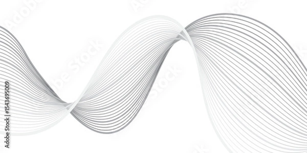 Fototapeta 
Seamless Wave Line Pattern Isolated on White Background –High-Resolution Abstract Vector Element Ideal for Use in Technology Branding, Artificial Intelligence Projects, and Scientific User Interfaces