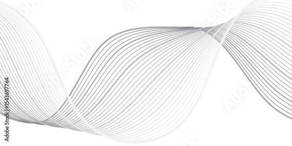 Fototapeta 
Seamless Wave Line Pattern Isolated on White Background –High-Resolution Abstract Vector Element Ideal for Use in Technology Branding, Artificial Intelligence Projects, and Scientific User Interfaces