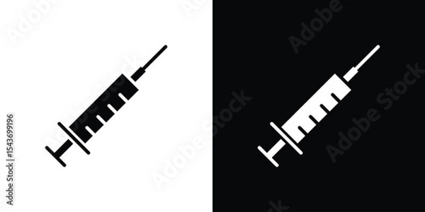 Obraz Syringe icon collection. line stroke icon. EPS 10