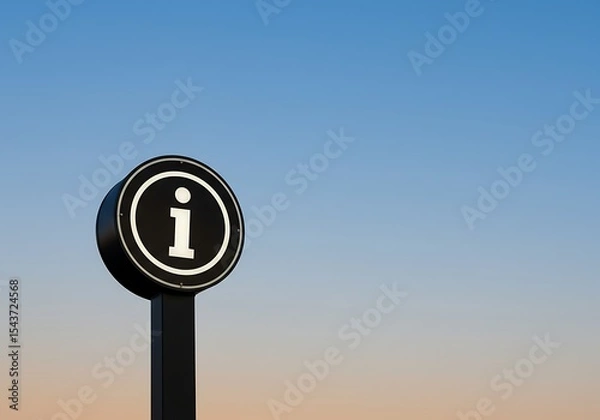 Obraz Information sign against a gradient sky