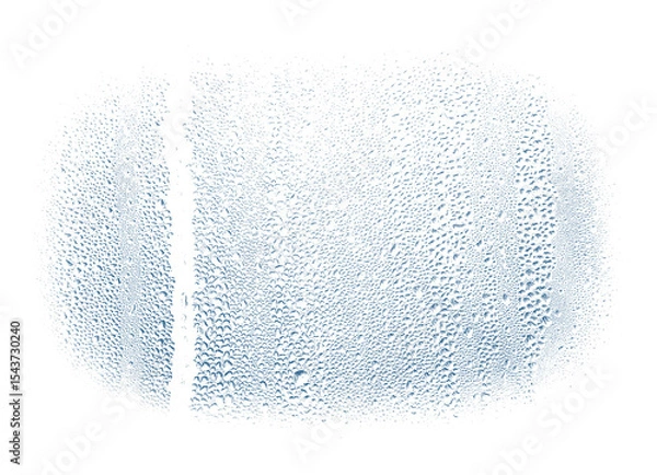 Fototapeta Raindrops and water beads on transparent glass background, perfect for design templates and graphic resources.
