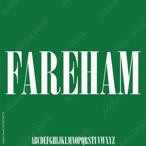 Obraz Elegant condensed serif font vector