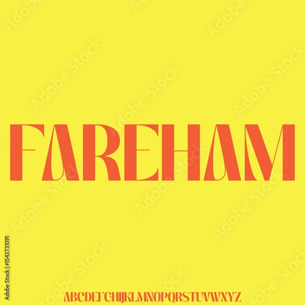 Obraz Elegant condensed serif font vector