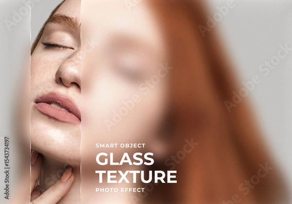 Obraz Glass Texture Image Effect Mockup