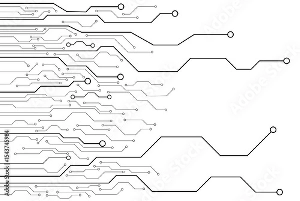 Fototapeta Grey white Abstract technology background, Hi tech digital connect, communication, high technology concept, science, technology background