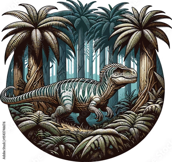 Fototapeta Dinosaurs Vector image Scalable, Printable, editable Collection