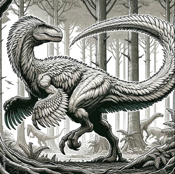 Fototapeta Dinosaurs Vector image Scalable, Printable, editable Collection