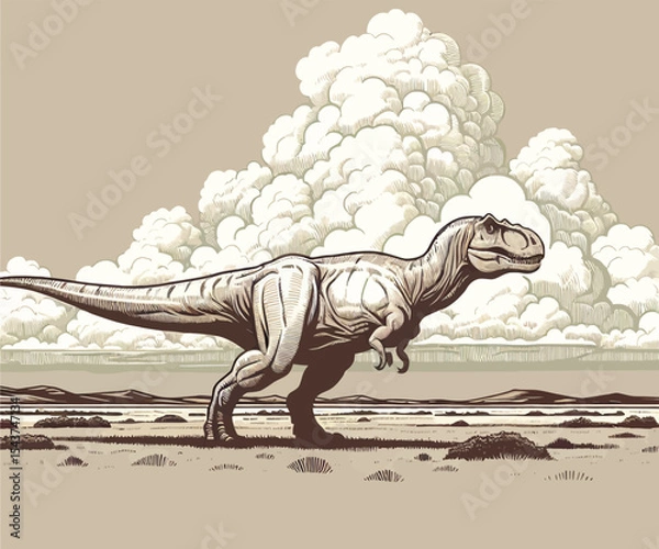 Fototapeta Dinosaurs Vector image Scalable, Printable, editable Collection