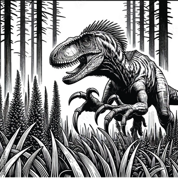Fototapeta Dinosaurs Vector image Scalable, Printable, editable Collection