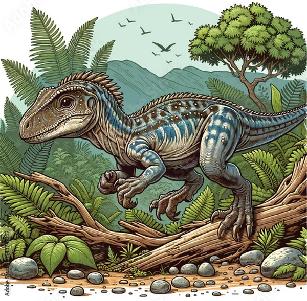 Fototapeta Dinosaurs Vector image Scalable, Printable, editable Collection
