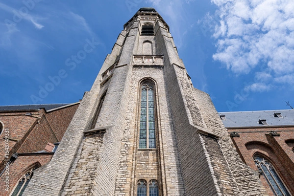 Obraz Lange Jan (Tall John) abbey tower in Middelburg, Zeeland, Netherlands