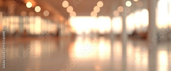 Obraz Blurred office background with a modern conference room interior, blurred bokeh effect.