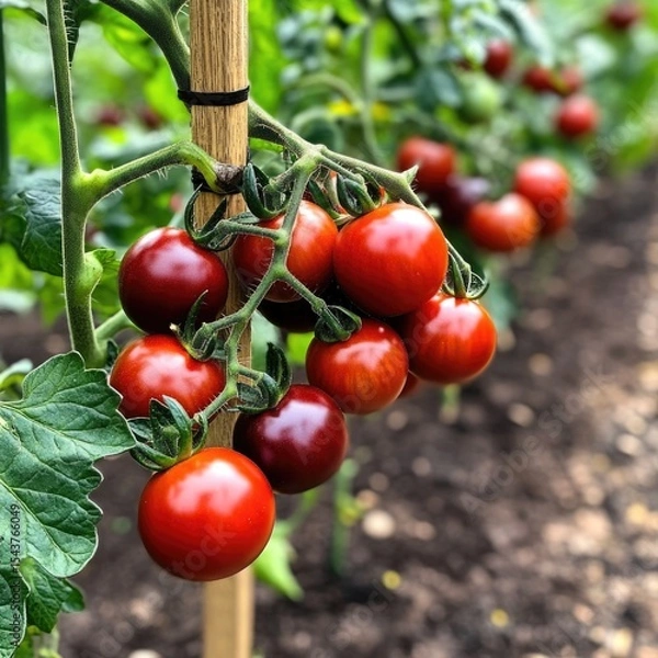 Fototapeta Ripe Tomatoes on the Vine